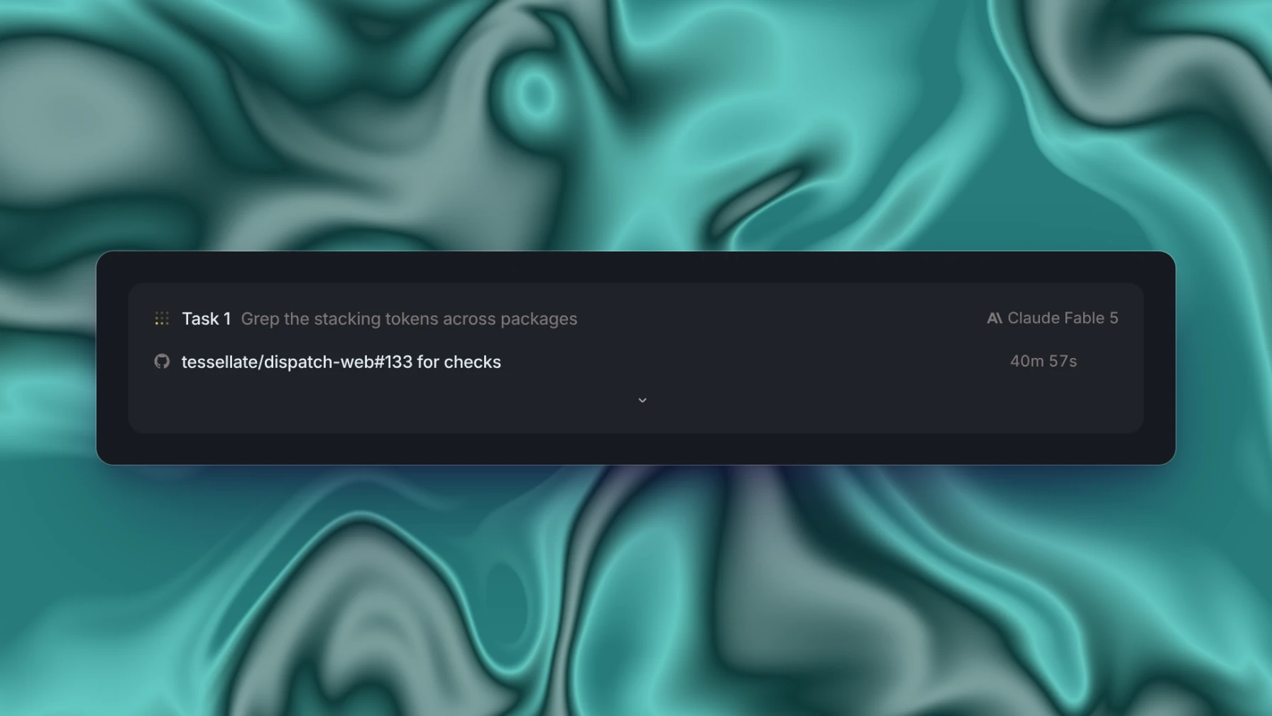A thread waiting on a GitHub check run, in the activity panel